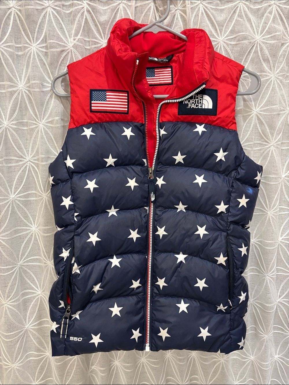 The North Face Kids Red & Navy Star Puffer Vest